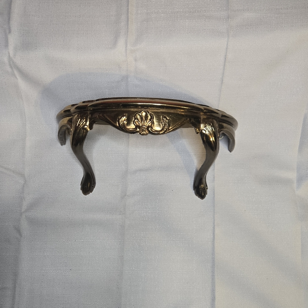 VTG Burwood Product Co Plastic Wall Hanging Shelf Gold Tone Hollywood Regency